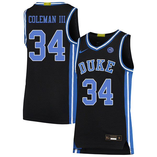 Men #34 Henry Coleman III Duke Blue Devils College Basketball Jerseys Sale-Black - Click Image to Close